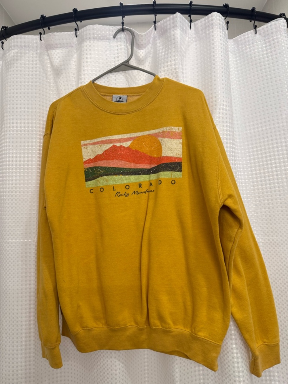 Colorado Graphic Crewneck Sweater - Mustard Yellow